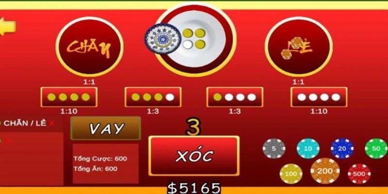 Kết quả hòa trong bàn xóc đĩa tài xỉu mức 2.5